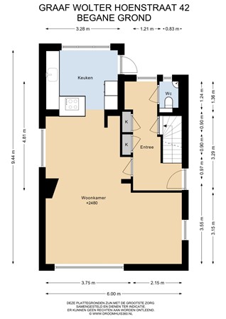 Floorplan - Graaf Wolter Hoenstraat 42, 6243 BE Geulle